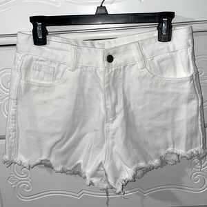 White denim shorts